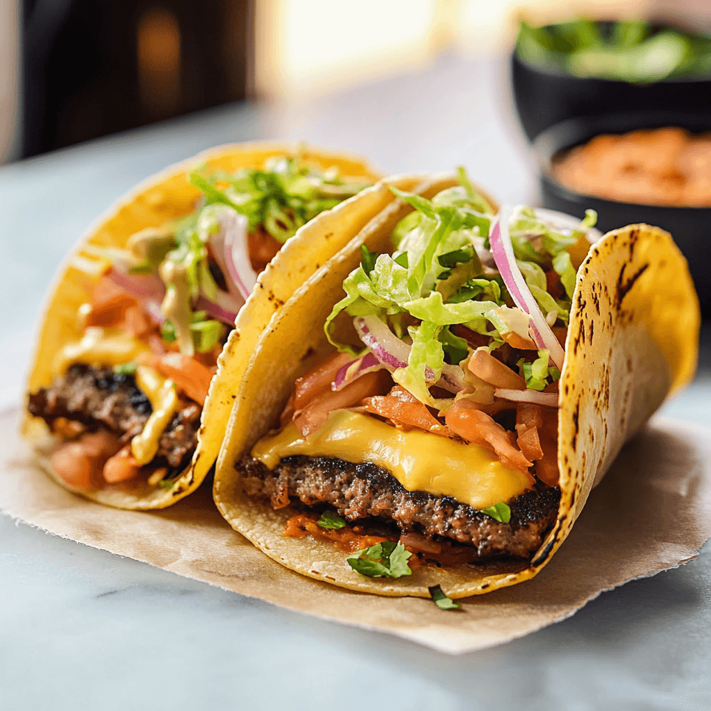 Smash Burger Tacos Delight