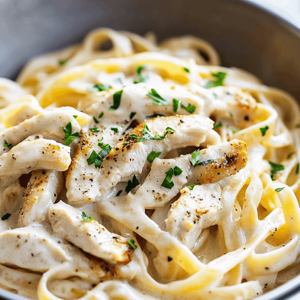 One Pot Chicken Alfredo Pasta