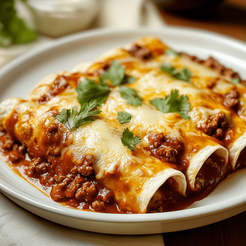 Tex-Mex Beef Enchiladas